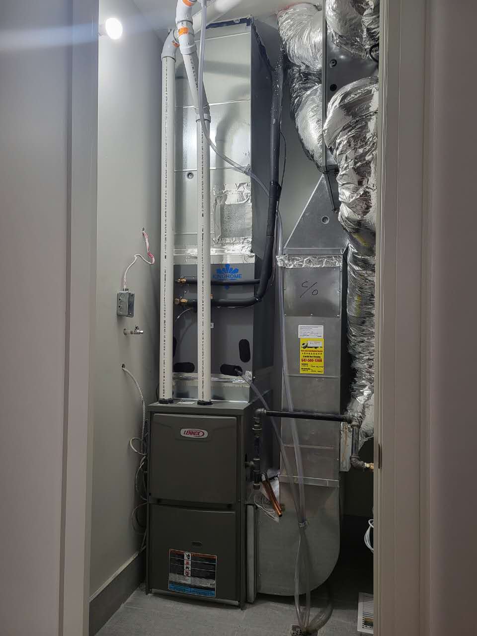 Furnace and mechanical heating system installation